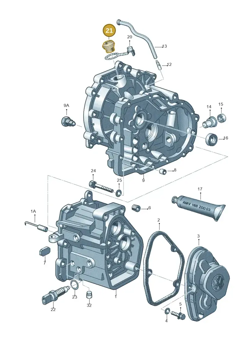 085301115A — Volkswagen LUPO/3L TDI (2003-2005) diagram 232301300, position 21