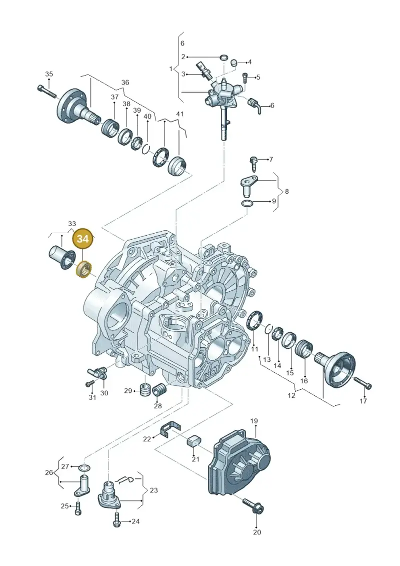085311113 — Volkswagen Golf 2.0 BlueMotion (2019-2024) diagram 827320020, position 34