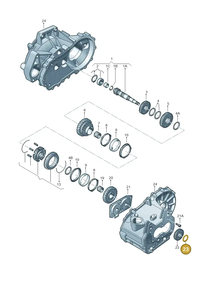 085311187A — Volkswagen Jetta (2013-2014) diagram 225311320, position 23