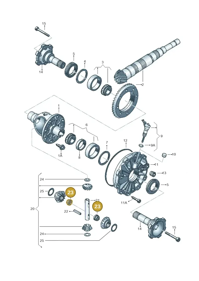 087409373 — Volkswagen Phaeton (lang) (2003-2006) diagram 258409250, position 23