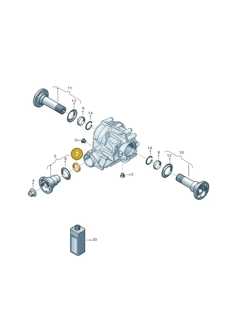08Y525596 — Volkswagen Phaeton 4motion (2010-2016) diagram 258525250, position 7