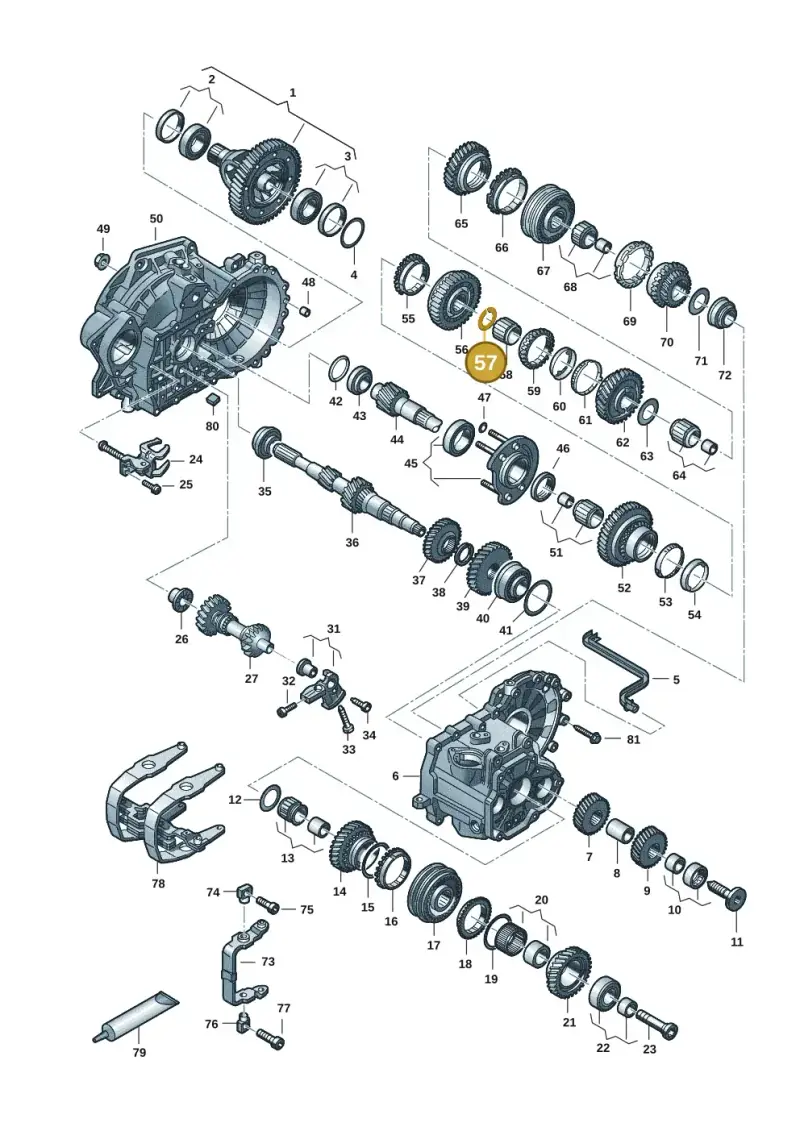 091311321A — Volkswagen Golf 2.0 BlueMotion (2019-2024) diagram 2gk300352, position 57