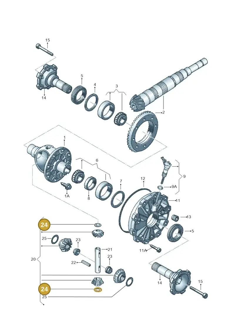 091517189 — Volkswagen PASSAT/4MOTION/W8 (2002-2005) diagram 118409250, position 24