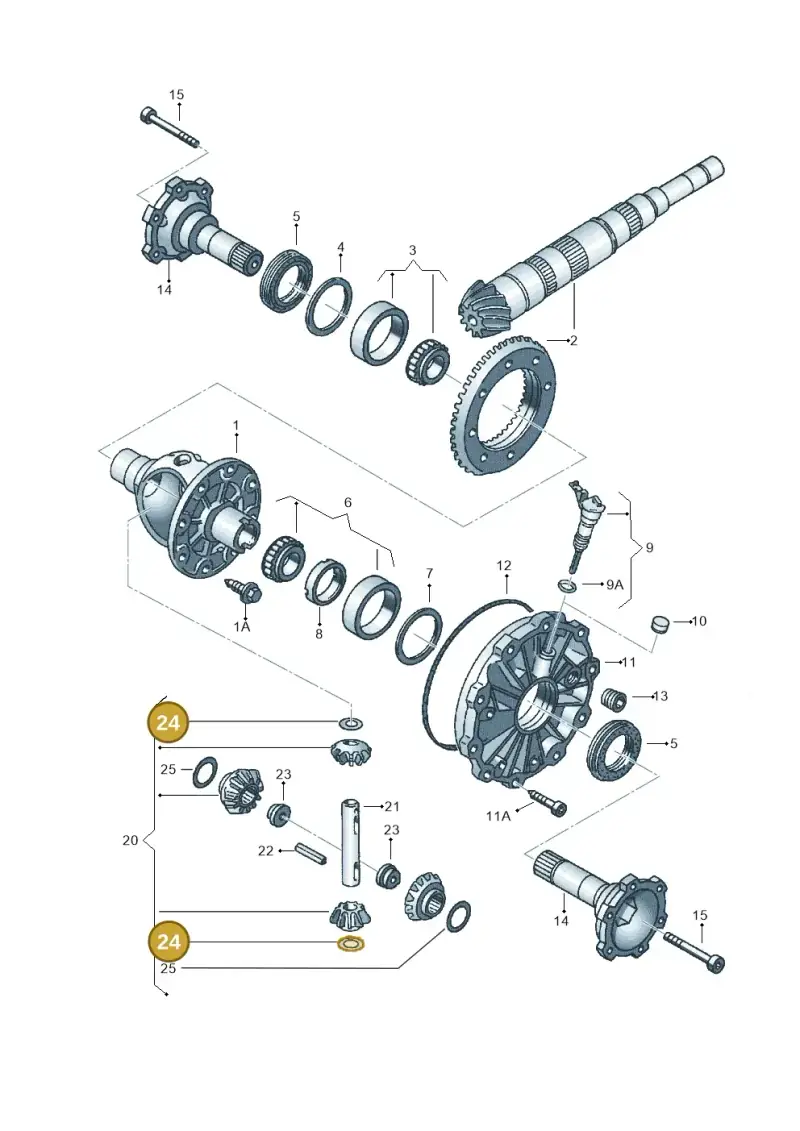 091517189 — Volkswagen Phaeton (lang) (2003-2006) diagram 258409250, position 24