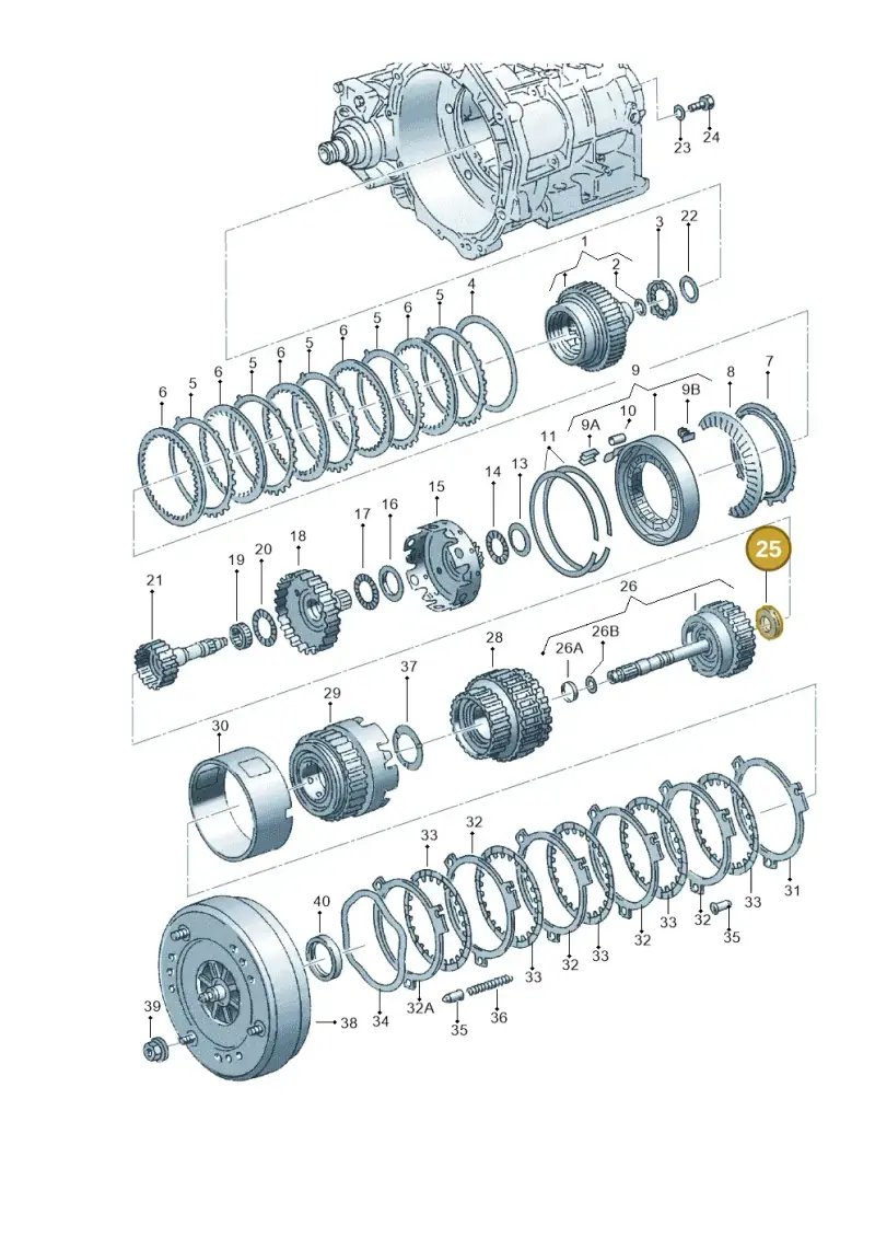 095323919B — Volkswagen Jetta Wagon (2001-2001) diagram 162323500, position 25