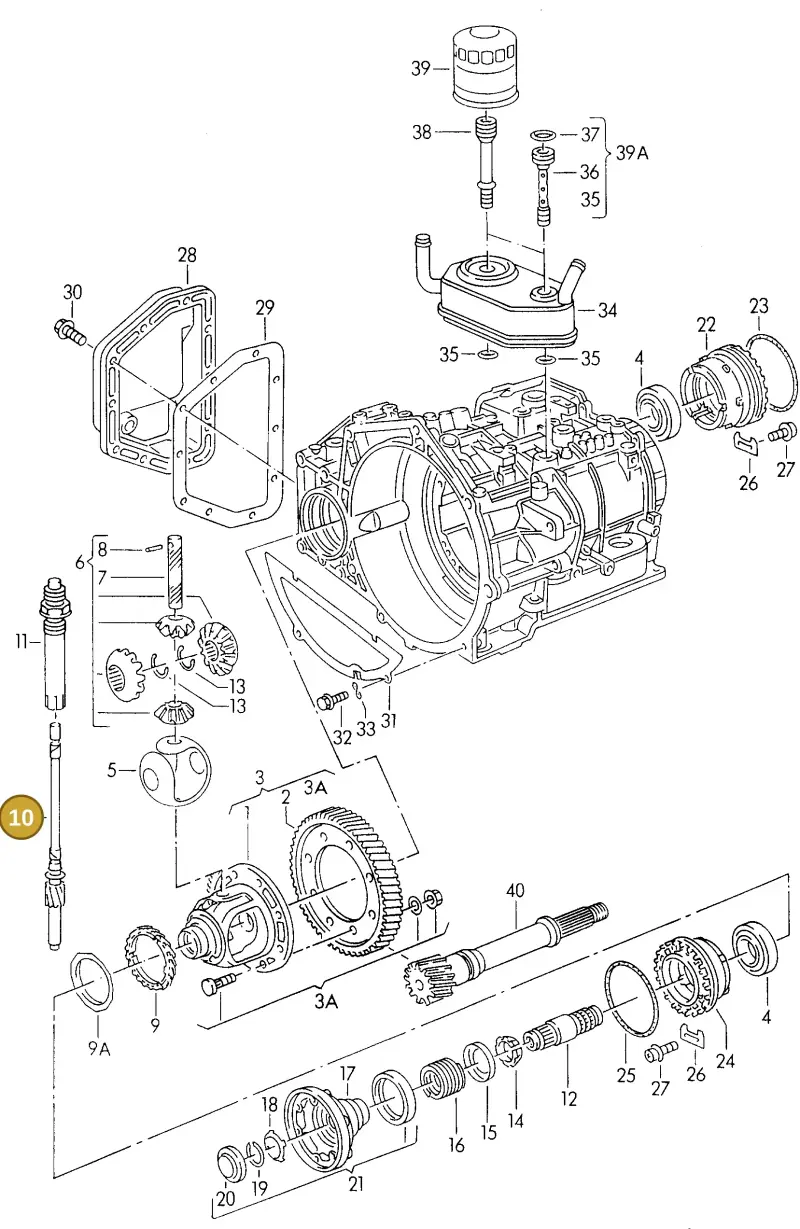 095409197A — Volkswagen Corrado (1989-1995) diagram 076100000, position 10