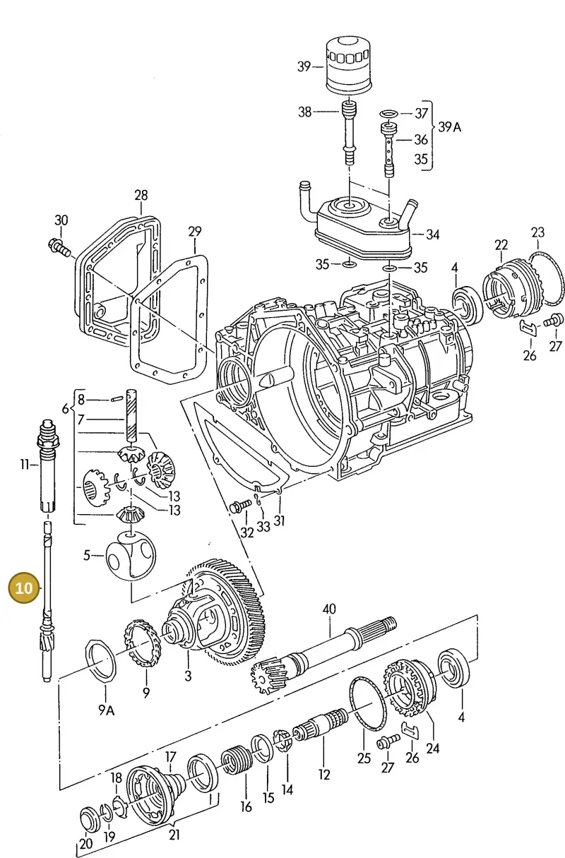 095409197A — Volkswagen Passat (1989-1991) diagram 084072000, position 10