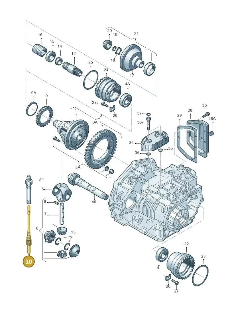 095409197A — Volkswagen Jetta/Wagon (2002-2006) diagram 266409500, position 10