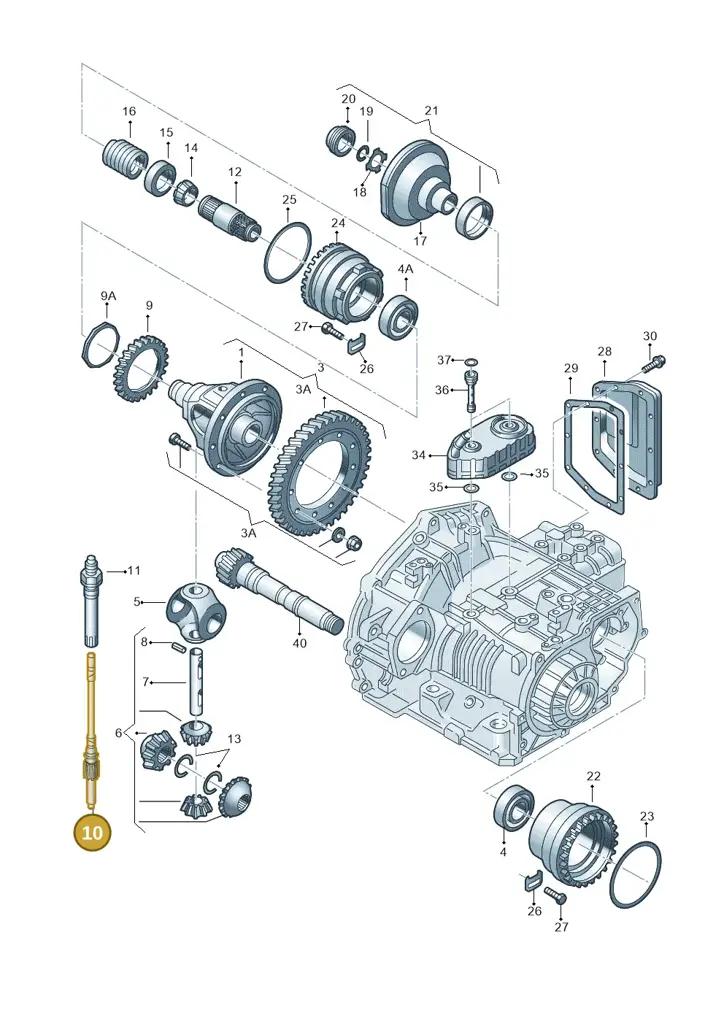 095409197A — Volkswagen New Beetle 06> (2005-) diagram 201409500, position 10