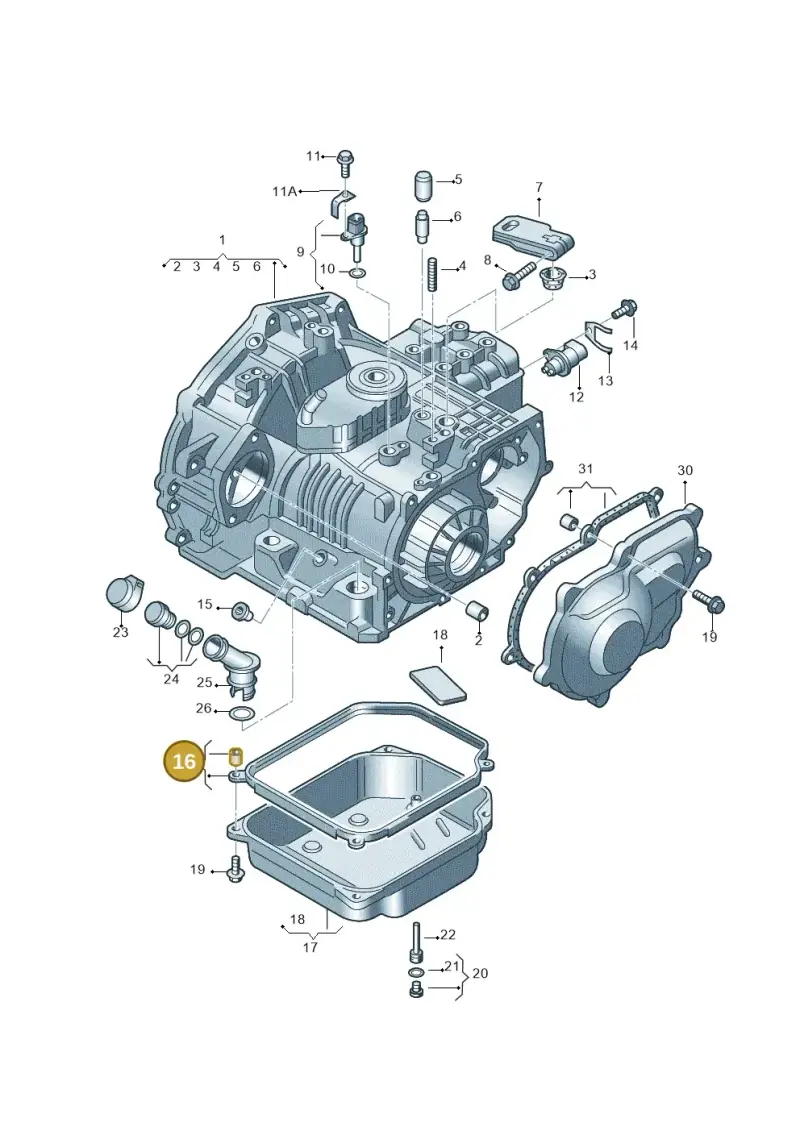 096321370 — Volkswagen POLO CLASSIC/VARIANT (1999-2001) diagram 167321500, position 16