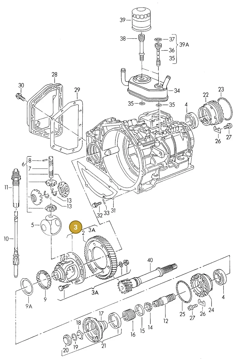096409111AH — Volkswagen Corrado (1989-1995) diagram 076100000, position 3