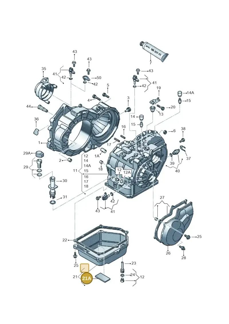 097321368 — Volkswagen SHARAN/4MOTION (2005-) diagram 245321500, position 21A