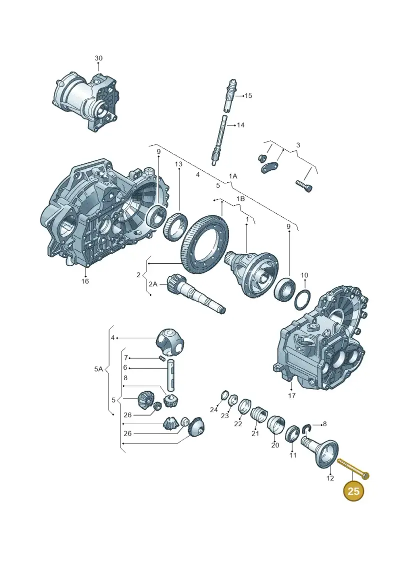 097409359 — Volkswagen Jetta/Wagon (2002-2006) diagram 143409100, position 25