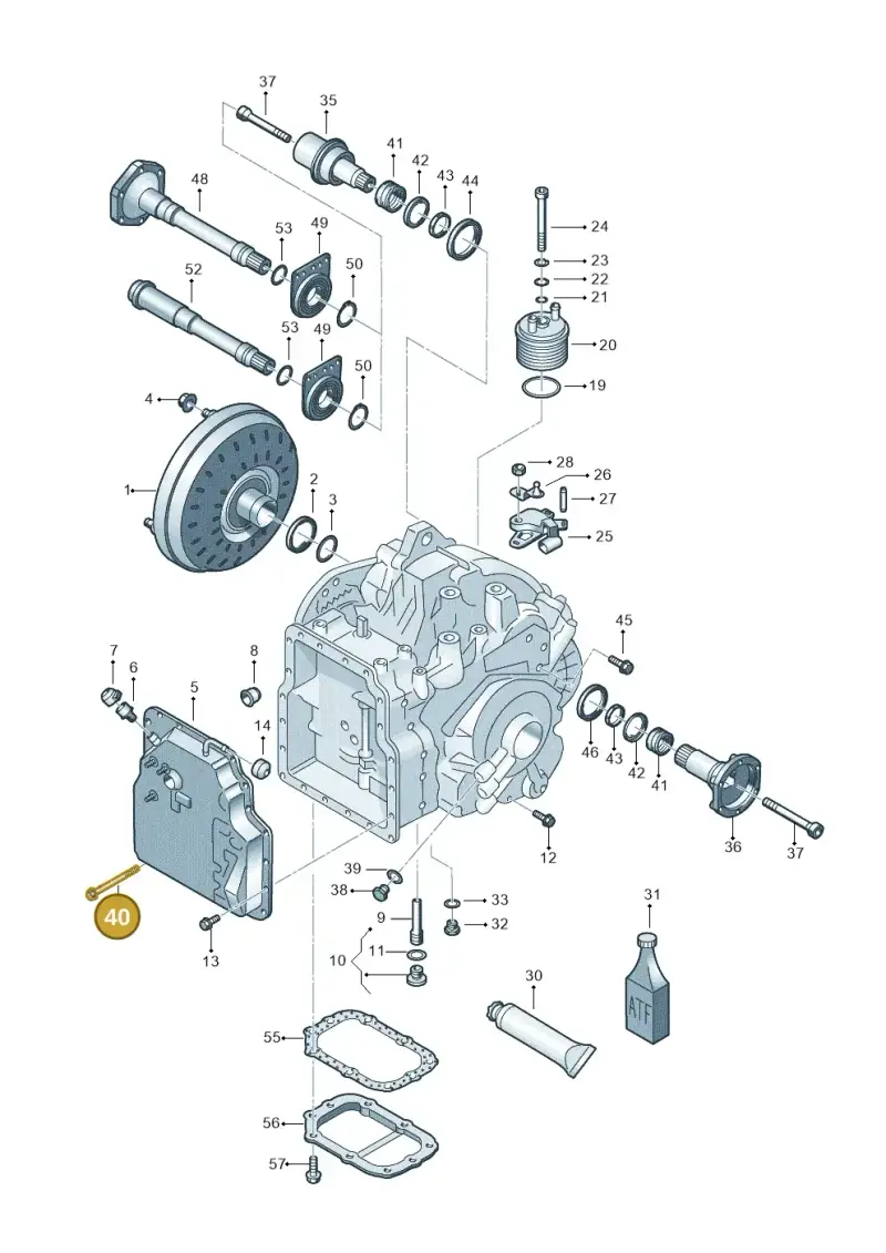 09A409135 — Volkswagen Jetta/Wagon (2002-2006) diagram 405321650, position 40