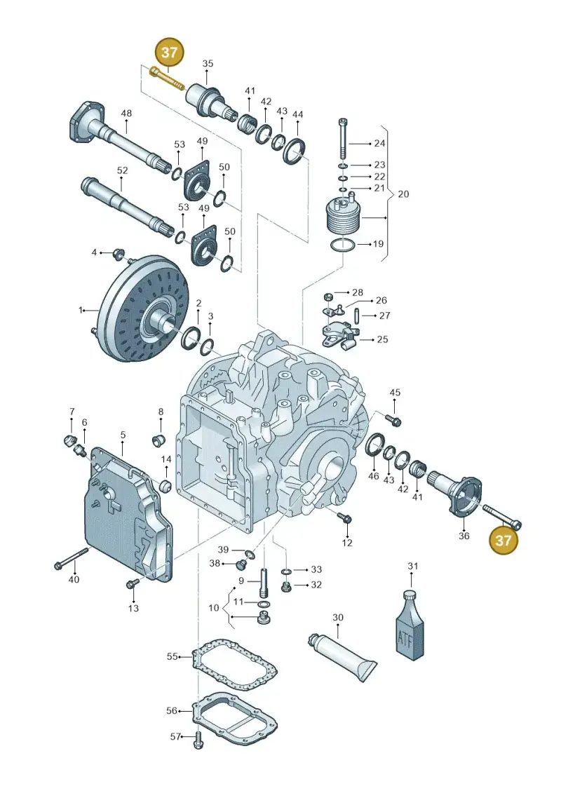 09A409360 — Volkswagen Sharan (2008-2010) diagram 406321650, position 37