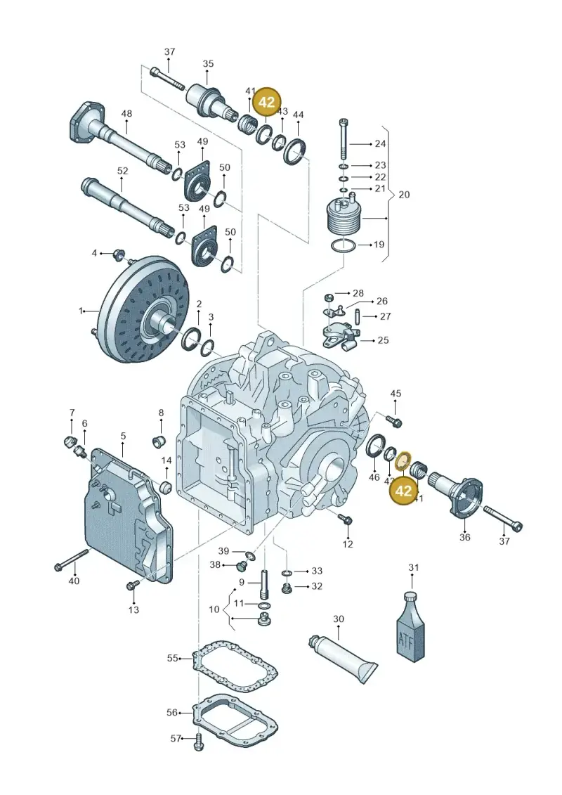 09A409378 — Volkswagen Sharan (2008-2010) diagram 406321650, position 42