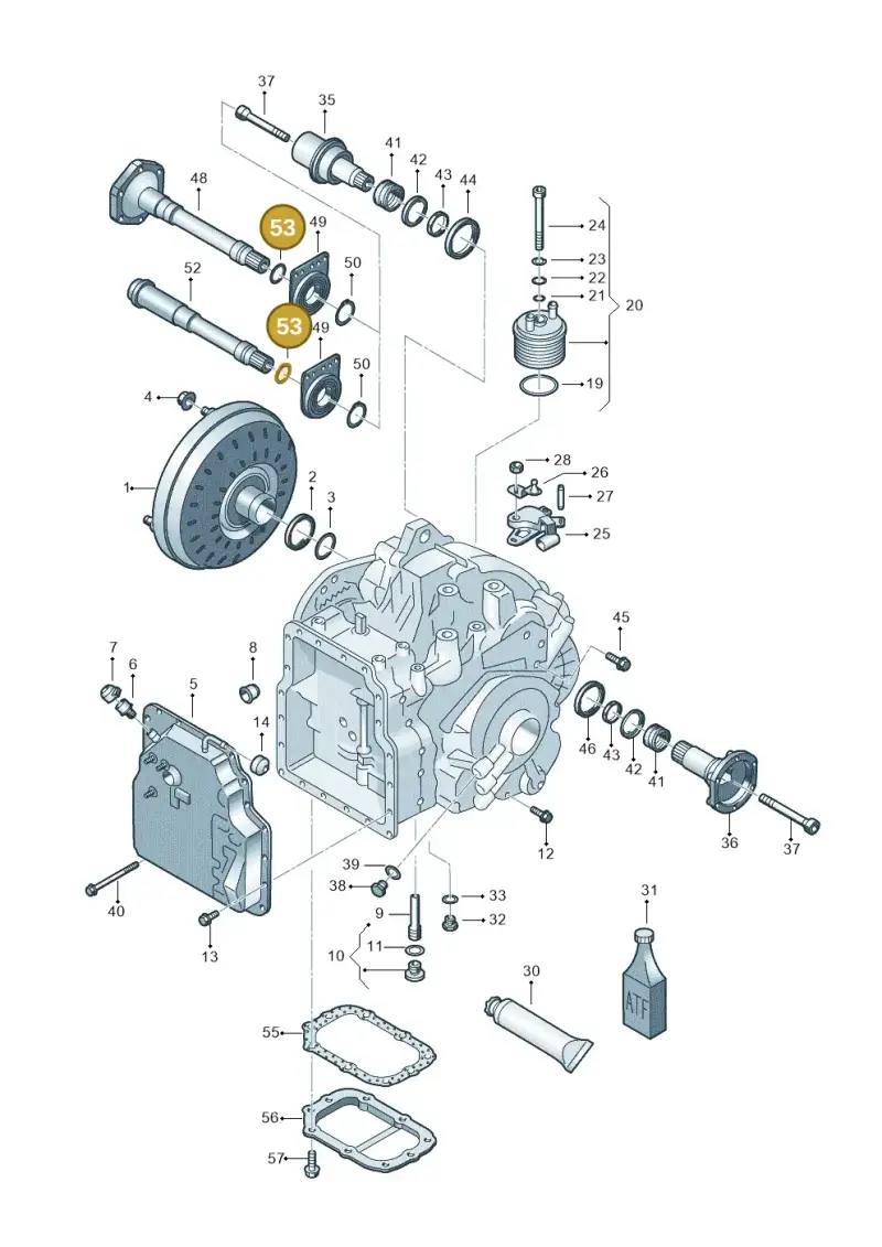 09B409069 — Volkswagen Sharan (2008-2010) diagram 406321650, position 53