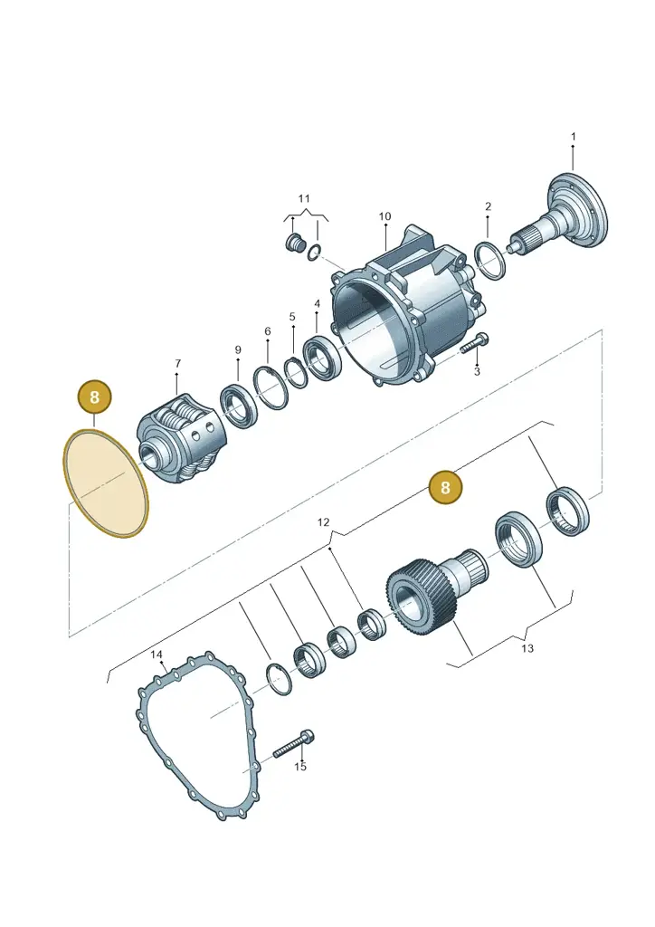 09E409133 — Volkswagen Phaeton 4motion (2010-2016) diagram 258409980, position 8