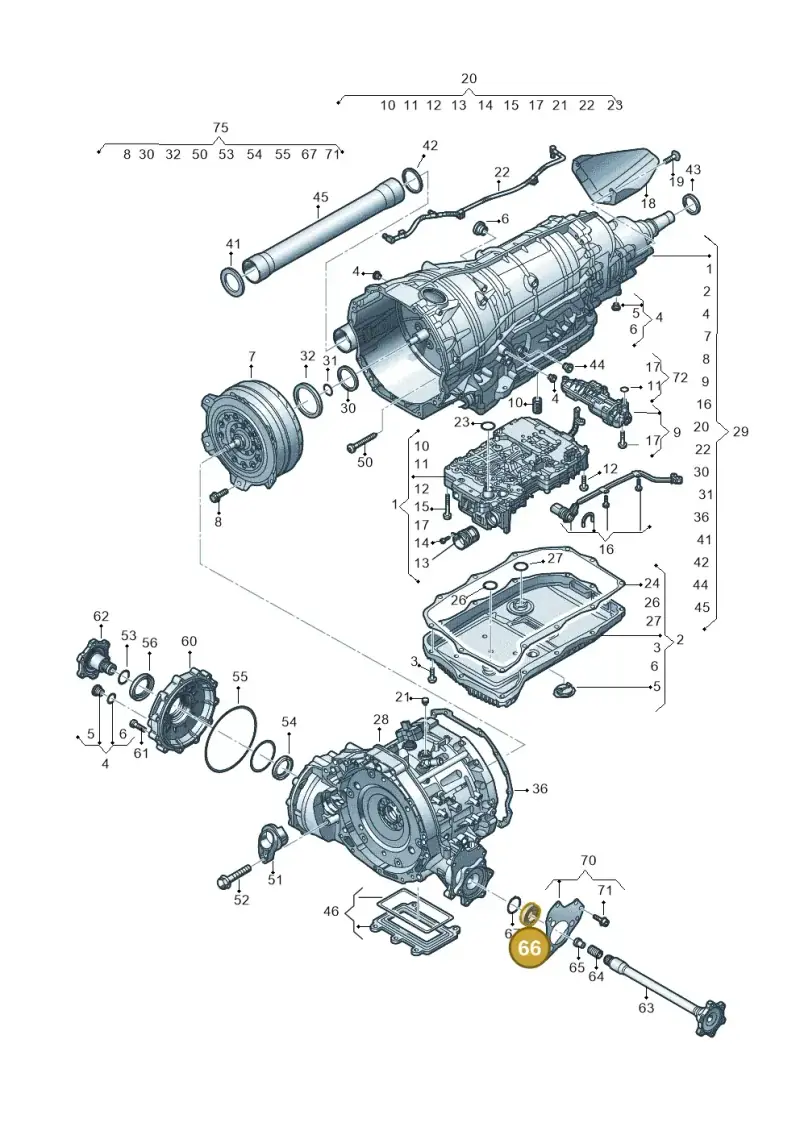 09E409144 — Volkswagen Touareg (2017-2023) diagram 439300210, position 66