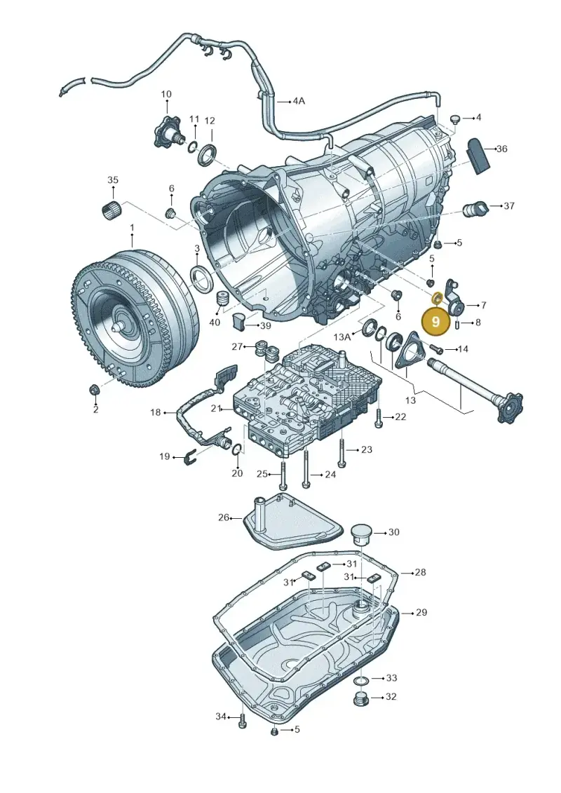 09E409189 — Volkswagen Phaeton 4motion (2010-2016) diagram 258321900, position 9