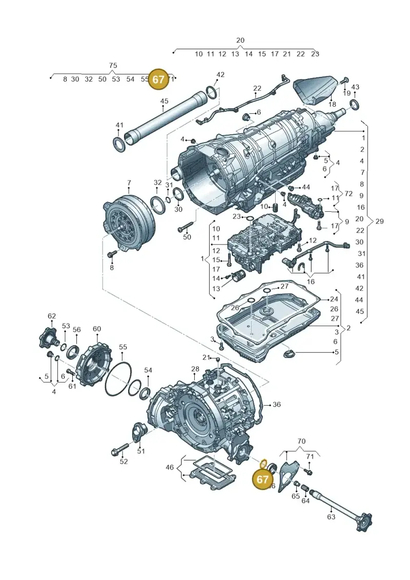 09E409297 — Volkswagen Touareg (2017-2023) diagram 439300210, position 67