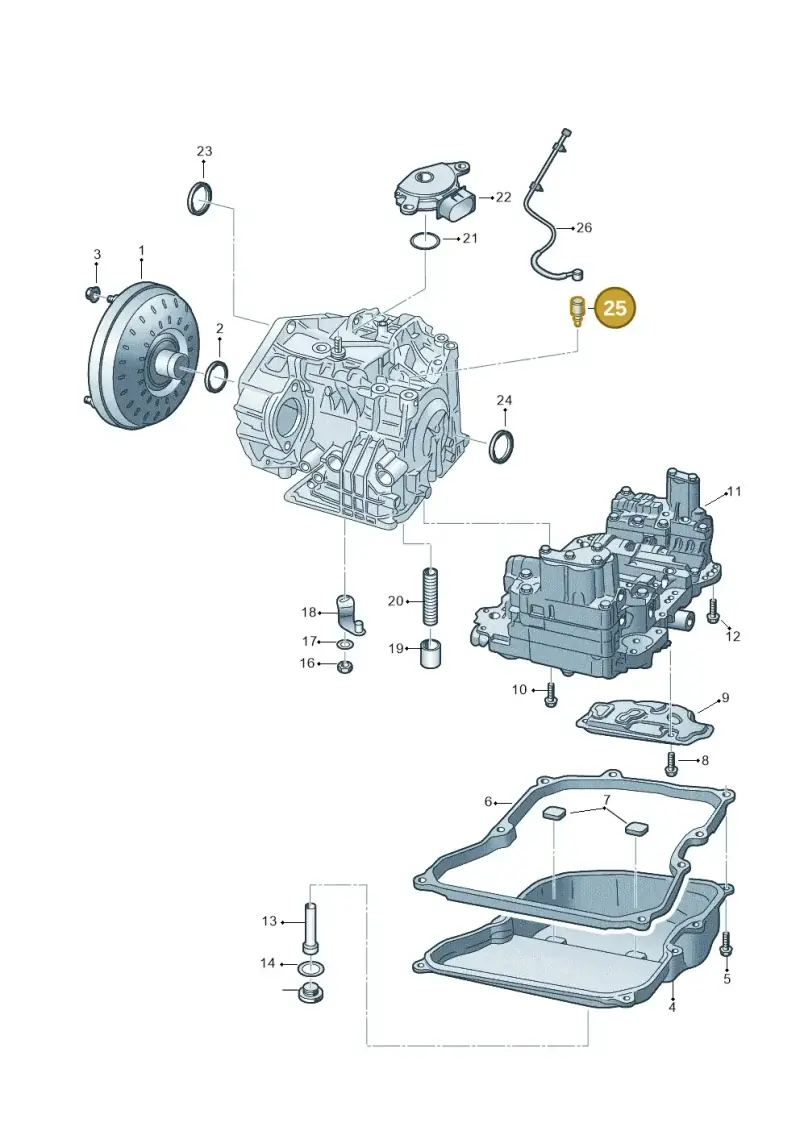 09G301469A — Volkswagen Tiguan 4Motion (2011-2018) diagram 719321100, position 25