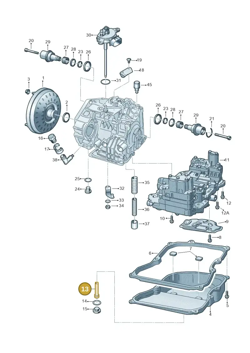 09G321363A — Volkswagen Transp. caravelle (2008-2009) diagram 410321650, position 13
