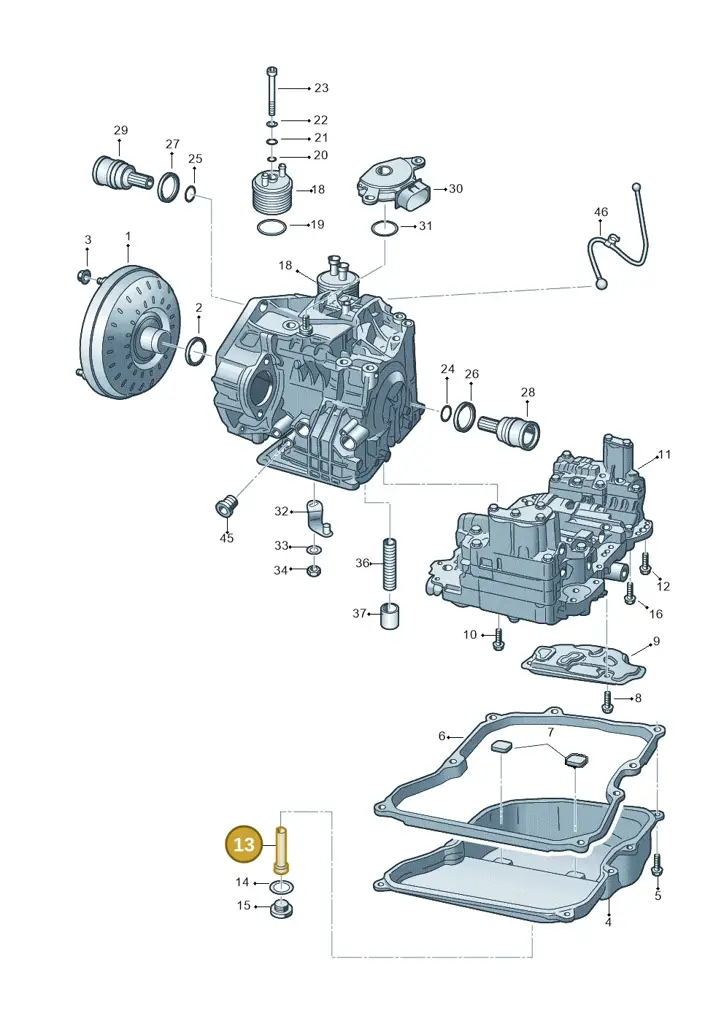 09G321363C — Volkswagen Jetta 1.6 (2014-2018) diagram 691321650, position 13