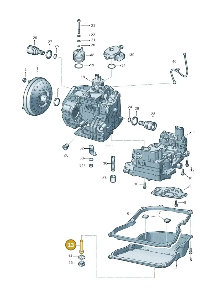09G321363F — Volkswagen Jetta (2014-2017) diagram 691321650, position 13