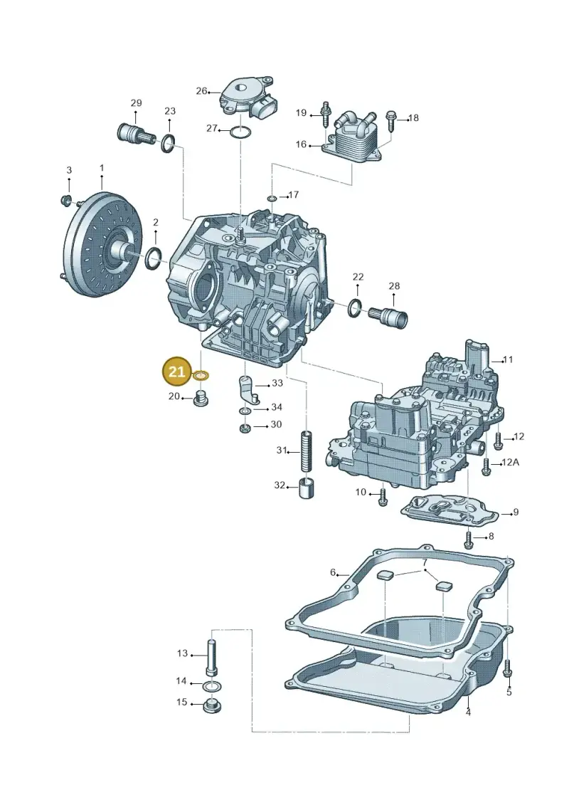 09G321379 — Volkswagen Polo (2012-2014) diagram 461321650, position 21