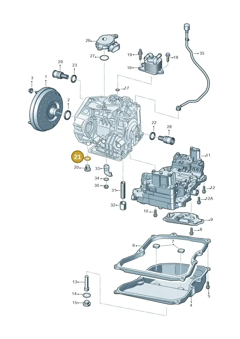 09G321379 — Volkswagen Polo 1.6 (2015-2020) diagram 784321650, position 21
