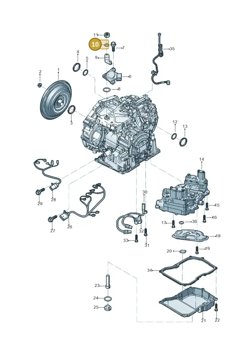 09G321381 — Volkswagen Beetle (2016-2019) diagram 496300251, position 10