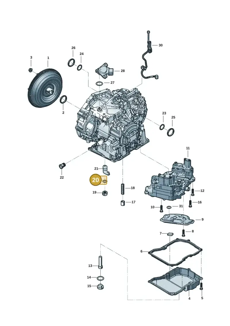 09G321381 — Volkswagen Beetle (2016-2019) diagram 802300358, position 20
