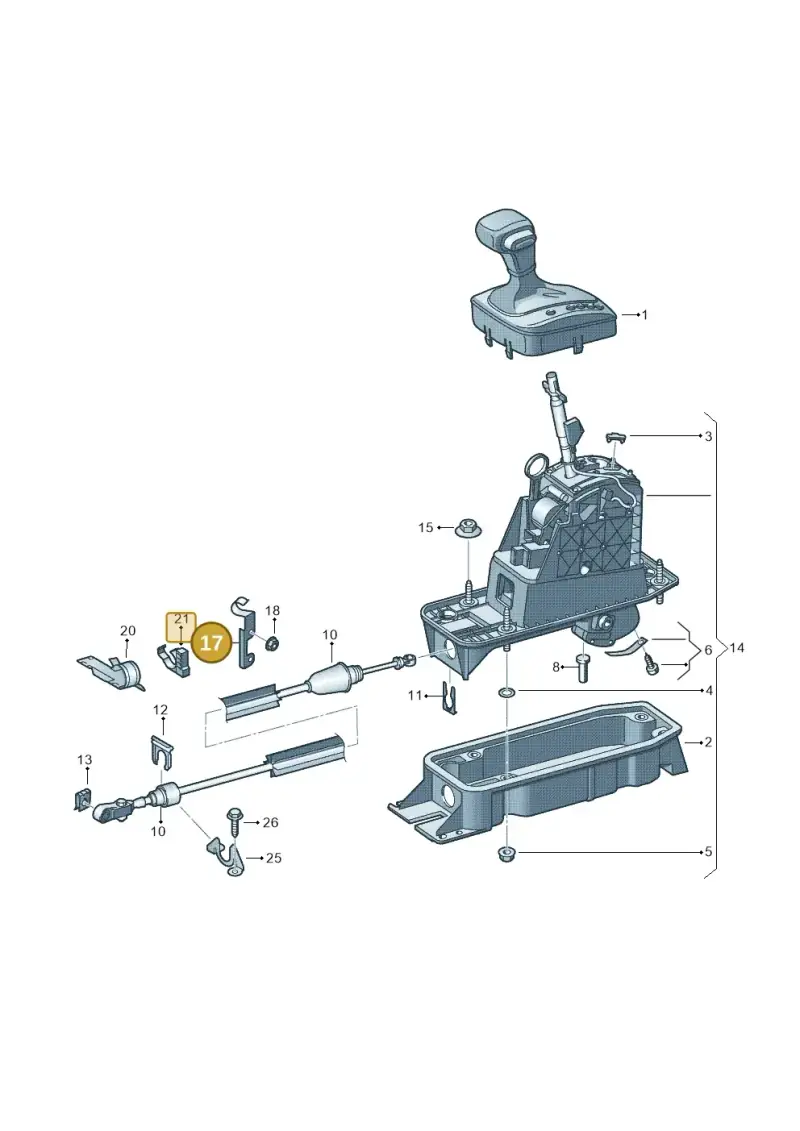 09G321447F — Volkswagen Passat CC (2008-2012) diagram 409713100, position 17