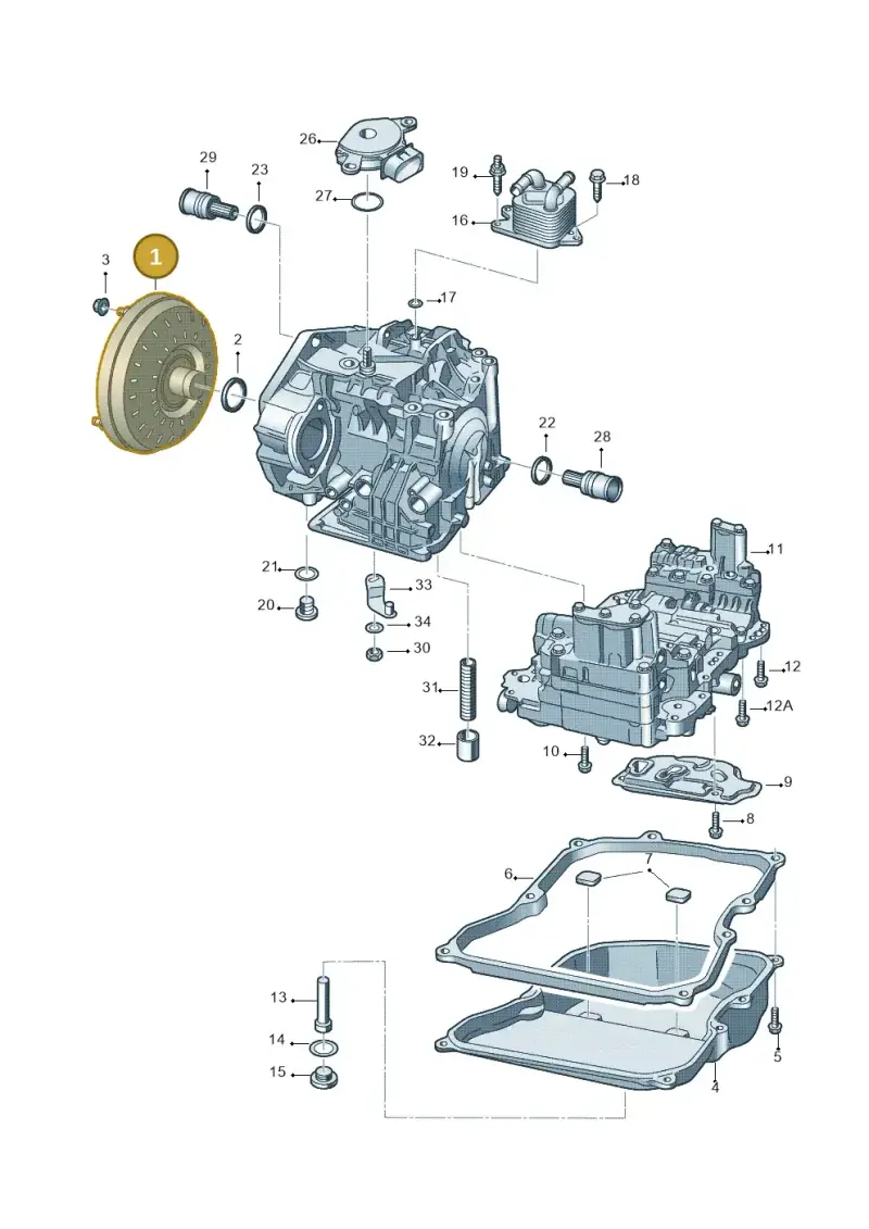 09G323571C — Volkswagen Polo (2012-2014) diagram 461321650, position 1