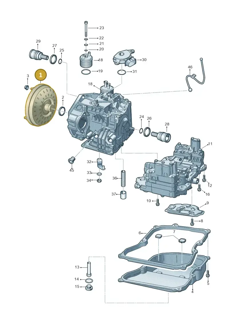 09G323571M — Volkswagen Jetta (2014-2017) diagram 691321650, position 1
