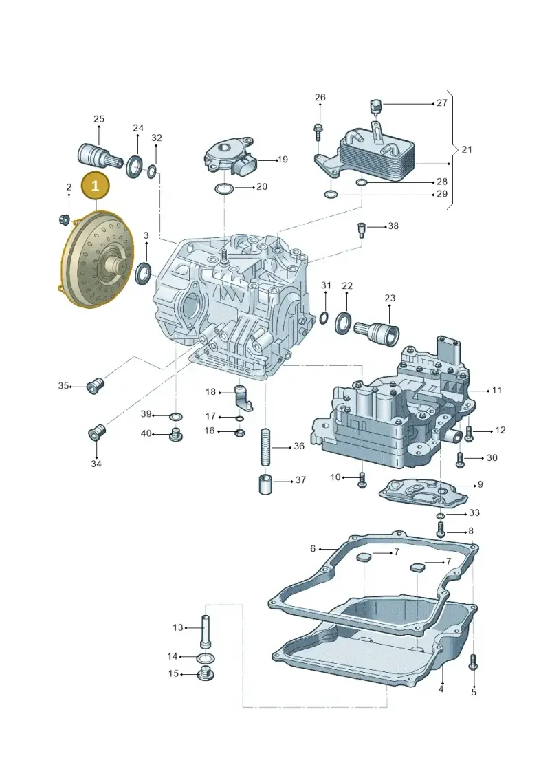 09G323571P — Volkswagen New Passat (2011-2019) diagram 714321650, position 1