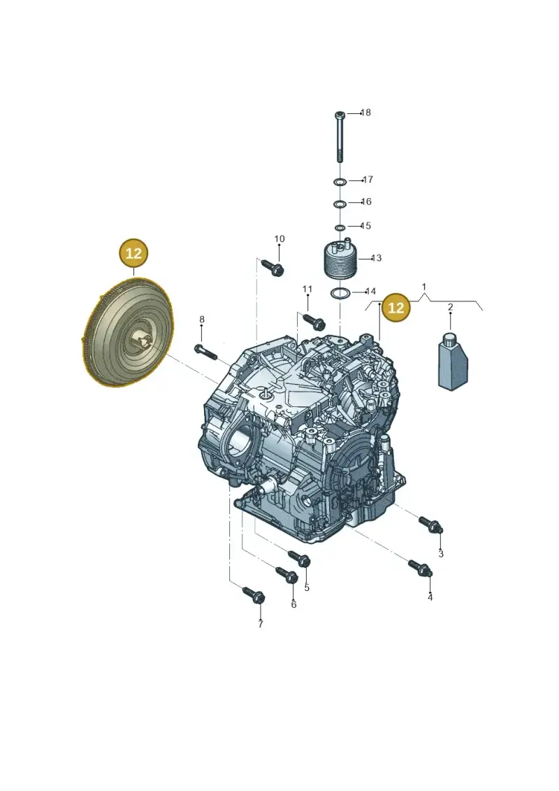 09G323571P — Volkswagen Beetle (2016-2019) diagram 802300357, position 12