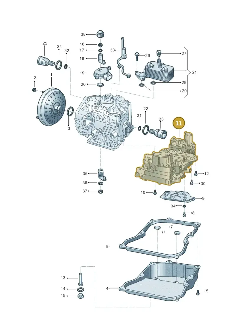 09G325039F — Volkswagen Golf 1.6 (2015-2019) diagram 602321200, position 11