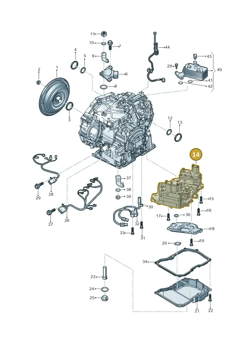 09G325039J — Volkswagen Jetta 1.4 (2017-2024) diagram 431300251, position 14