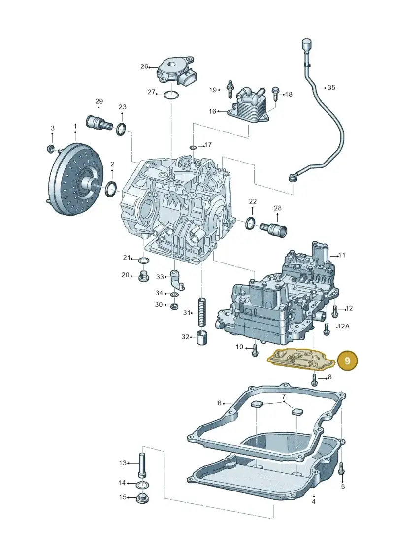 09G325429 — Volkswagen Polo 1.6 (2015-2020) diagram 784321650, position 9