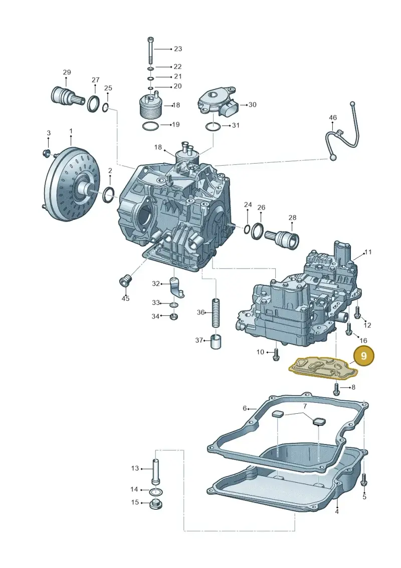 09G325429A — Volkswagen Jetta 1.6 (2014-2018) diagram 691321650, position 9