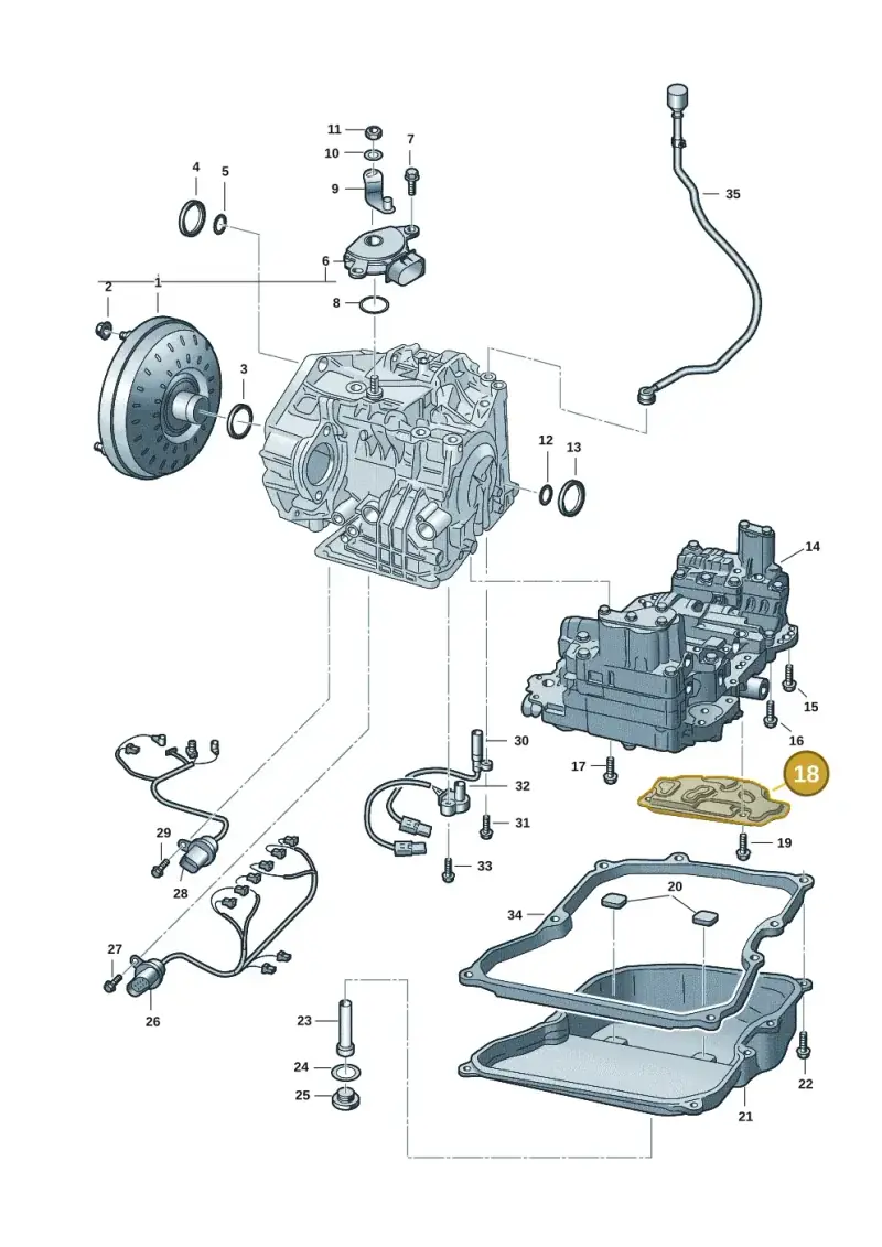 09G325429E — Volkswagen Golf 2.0 BlueMotion (2019-2024) diagram 62x300280, position 18