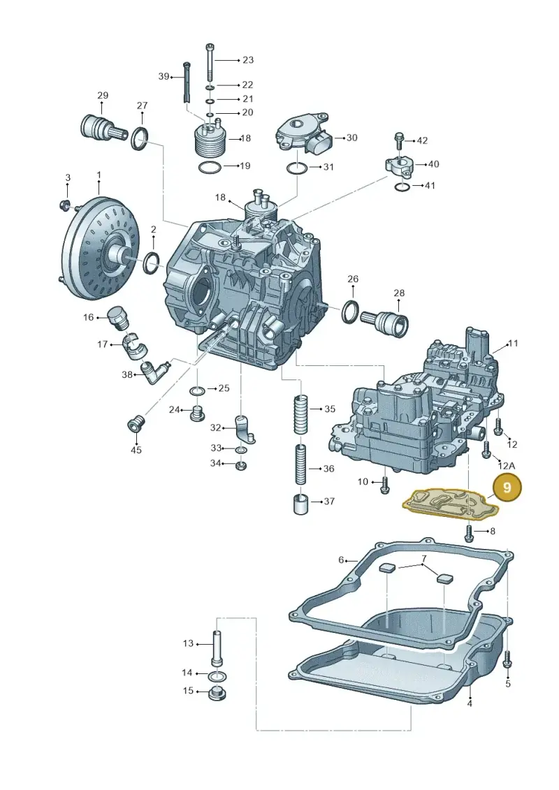 09G325429 — Volkswagen Jetta (2013-2014) diagram 278321650, position 9