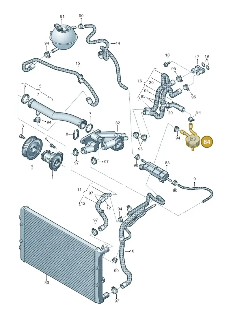 09G409061B — Volkswagen Polo Vivo (2017-) diagram 672121310, position 84