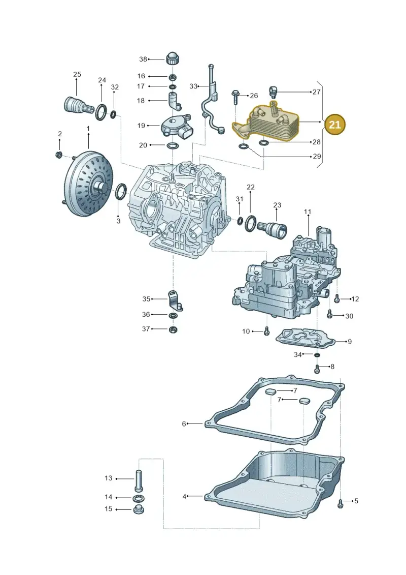 09G409061F — Volkswagen Golf 1.6 (2015-2019) diagram 602321200, position 21