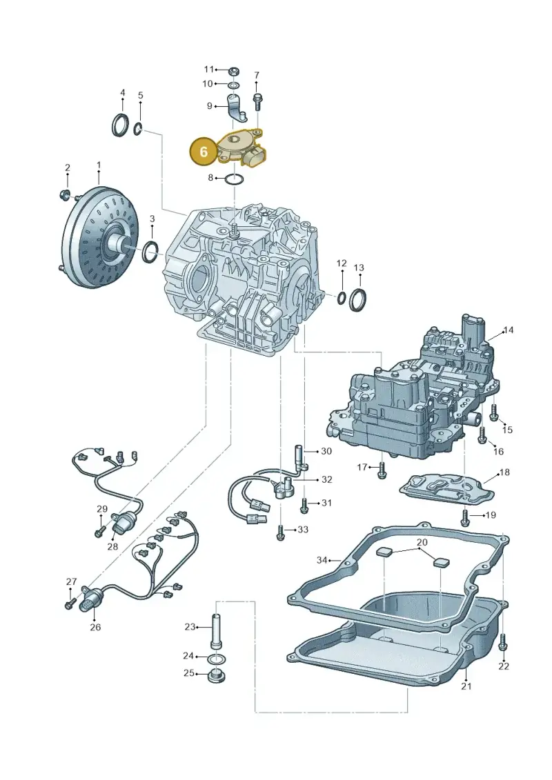 09G919823B — Volkswagen Golf 2.0 (2016-2020) diagram 827380020, position 6