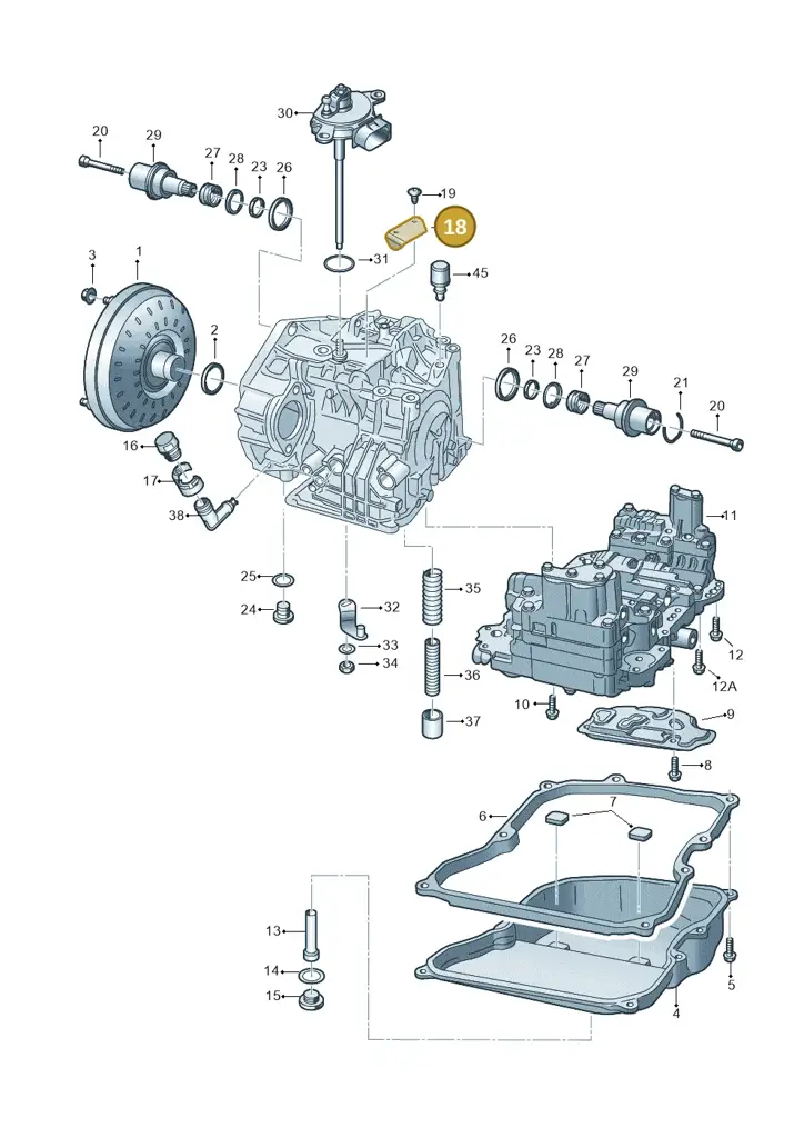 09K409157 — Volkswagen Transp. caravelle (2008-2009) diagram 410321650, position 18