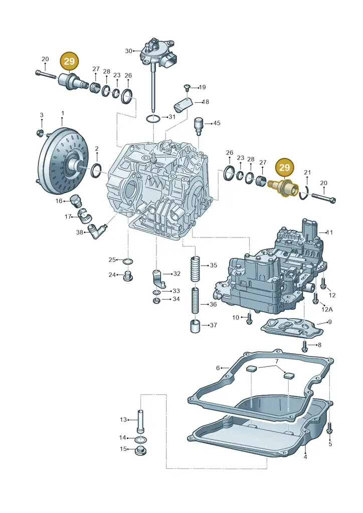 09K409352 — Volkswagen Transp. caravelle (2008-2009) diagram 410321650, position 29