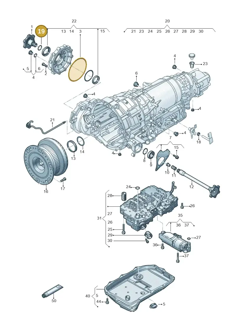 09L409297 — Volkswagen Touareg (2017-2023) diagram 439300250, position 19